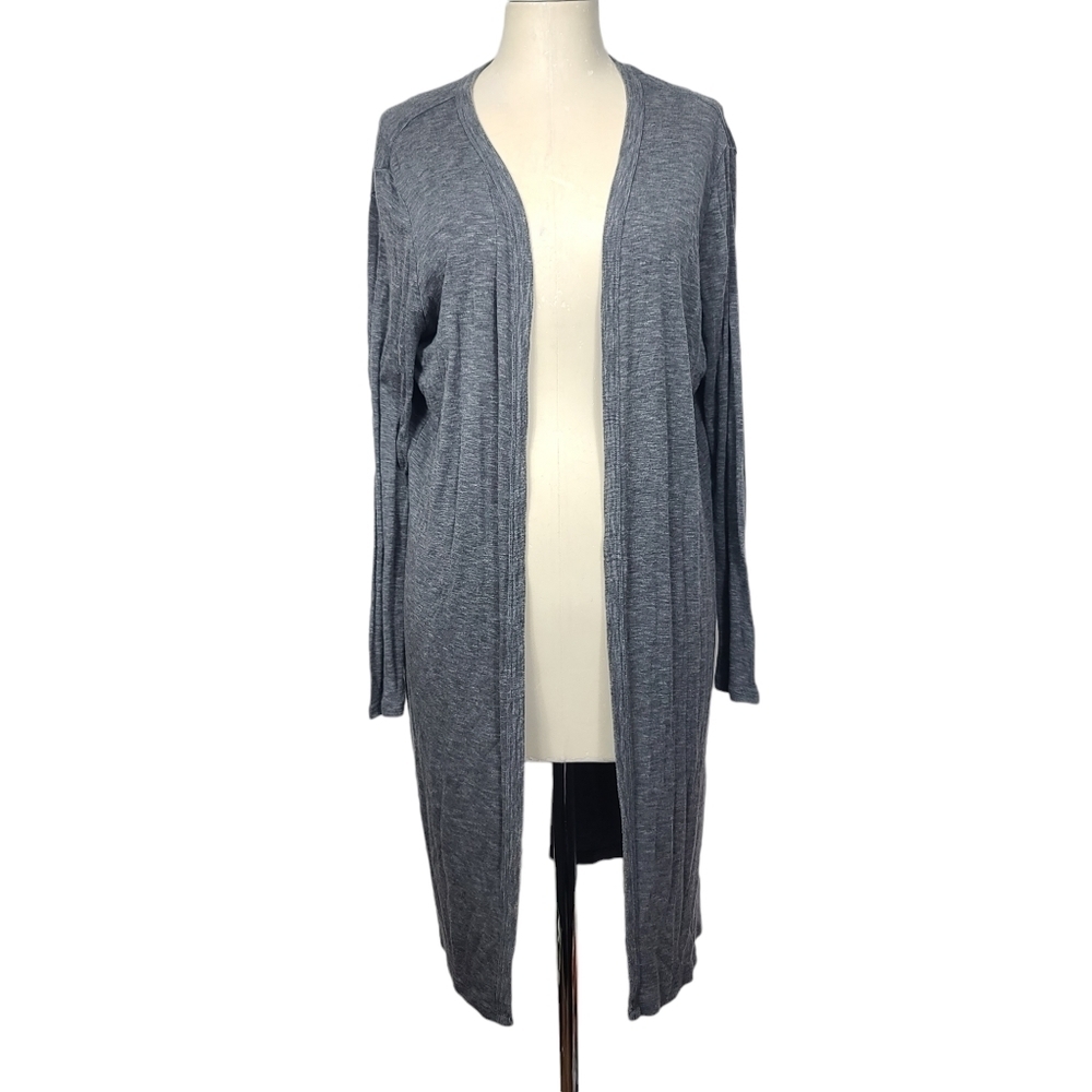 Athleta Camino Dark Gray Open Slit Back Lightweight Cardigan S